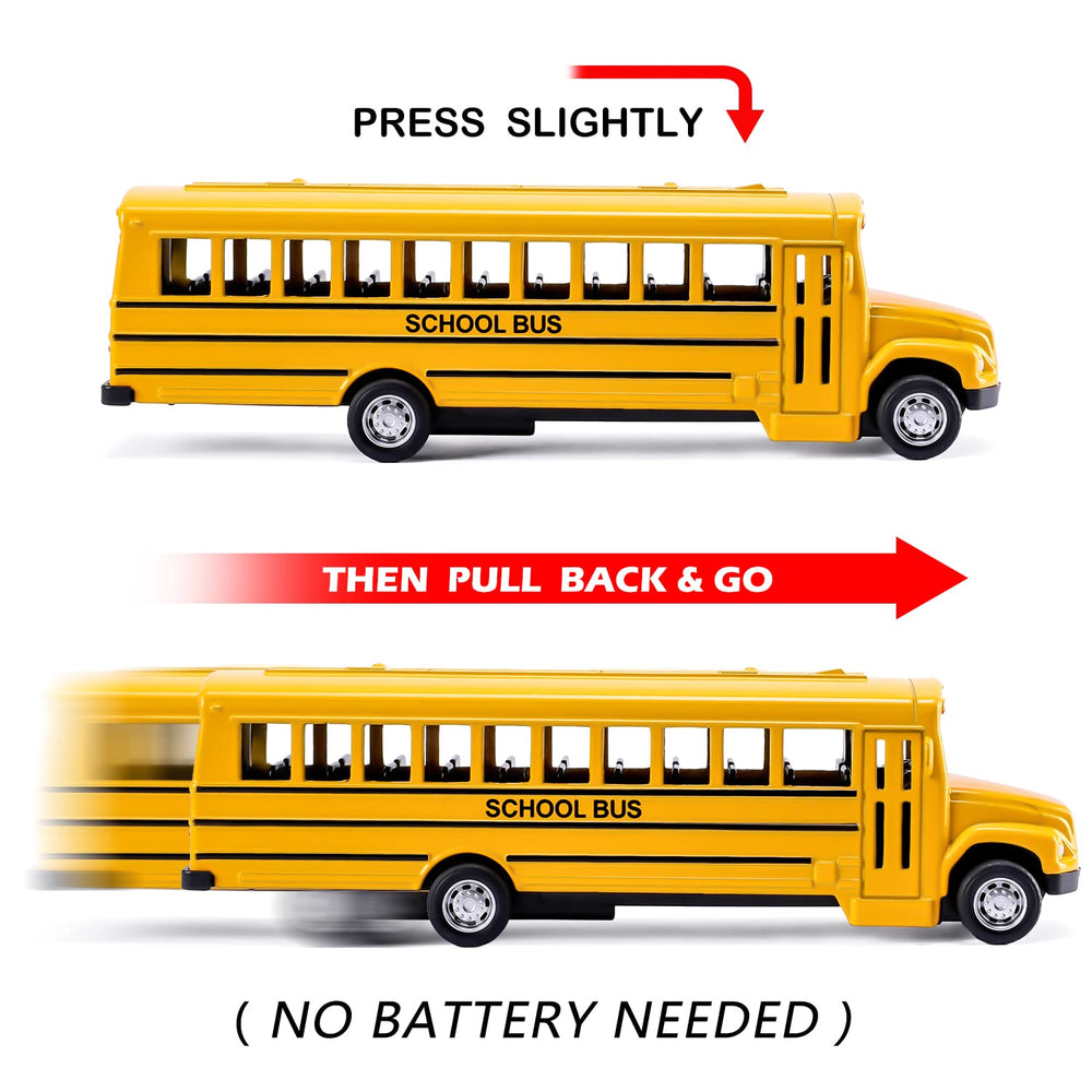 FANELEQU 3-pack buses, rear view, bright yellow finish