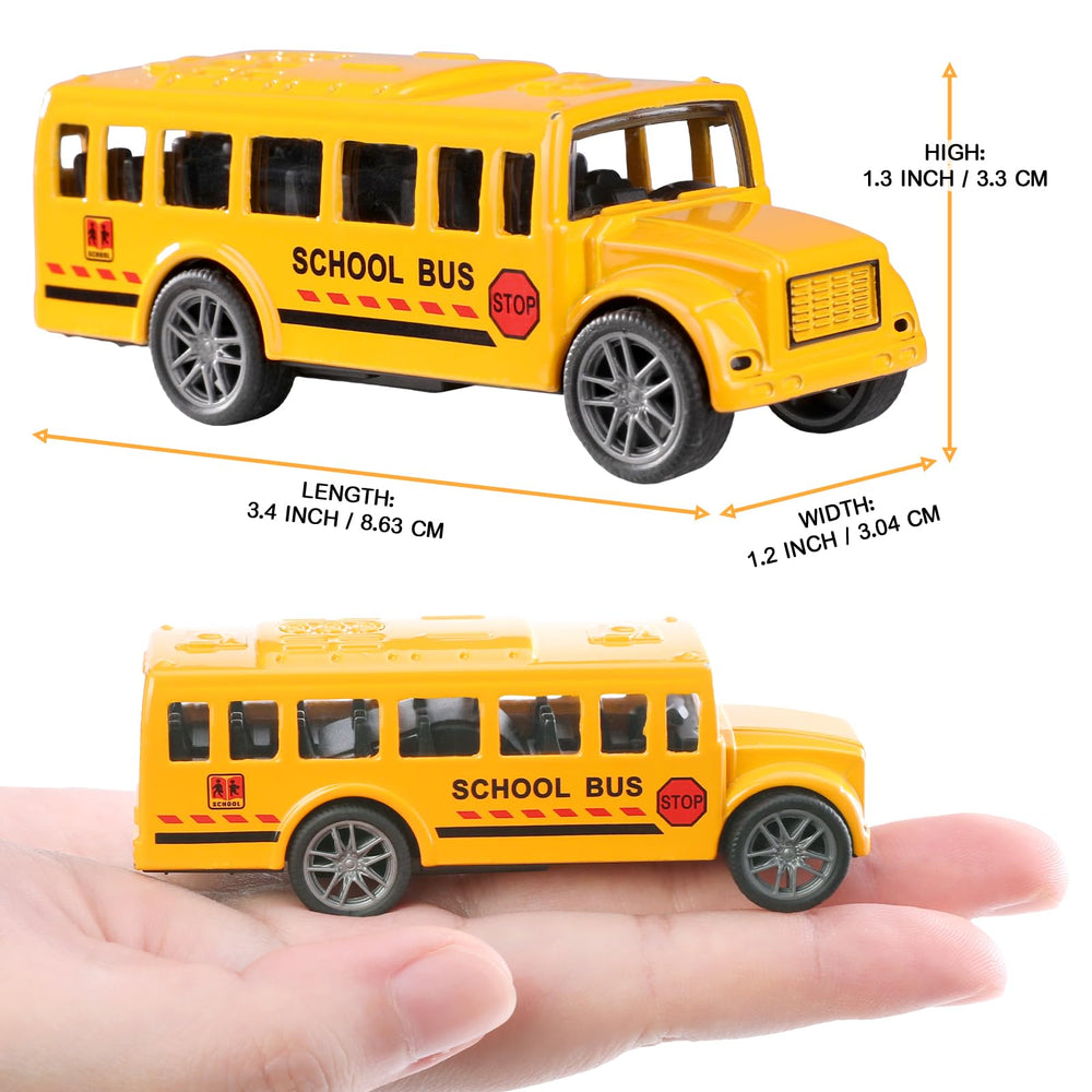 Compact 3.4-inch bus held in hand for easy gripping and play