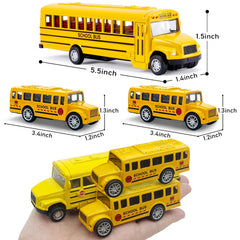 FANELEQU diecast school bus yellow close-up wheel showcasing build