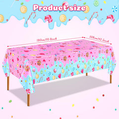 Waterproof and odorless Candyland tablecloth by Fanfanwin in use