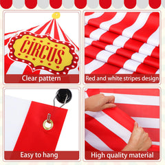 Fanfanwin carnival banner close-up highlights durable fabric and vivid color.