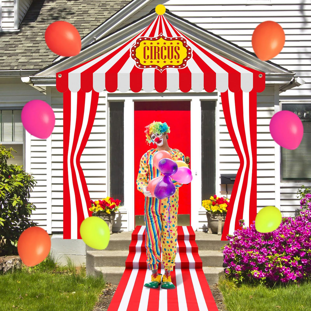 Fanfanwin carnival floor runner guides guests toward the celebration with style.