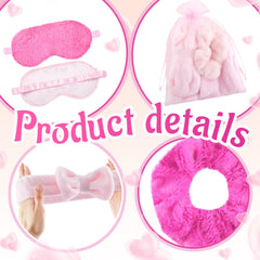 Fanfanwin pink scrunchies for quick hairstyles at parties.