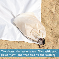 Fantang drawstring weights secure the pool on windy beaches
