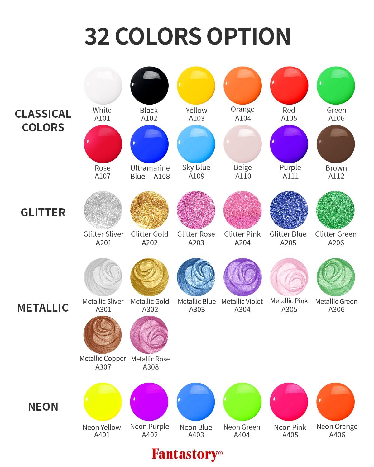 Fantastory Tempera Paint classic colors display for learning projects