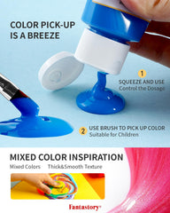 Fantastory Tempera Paint metallic colors set for shiny details