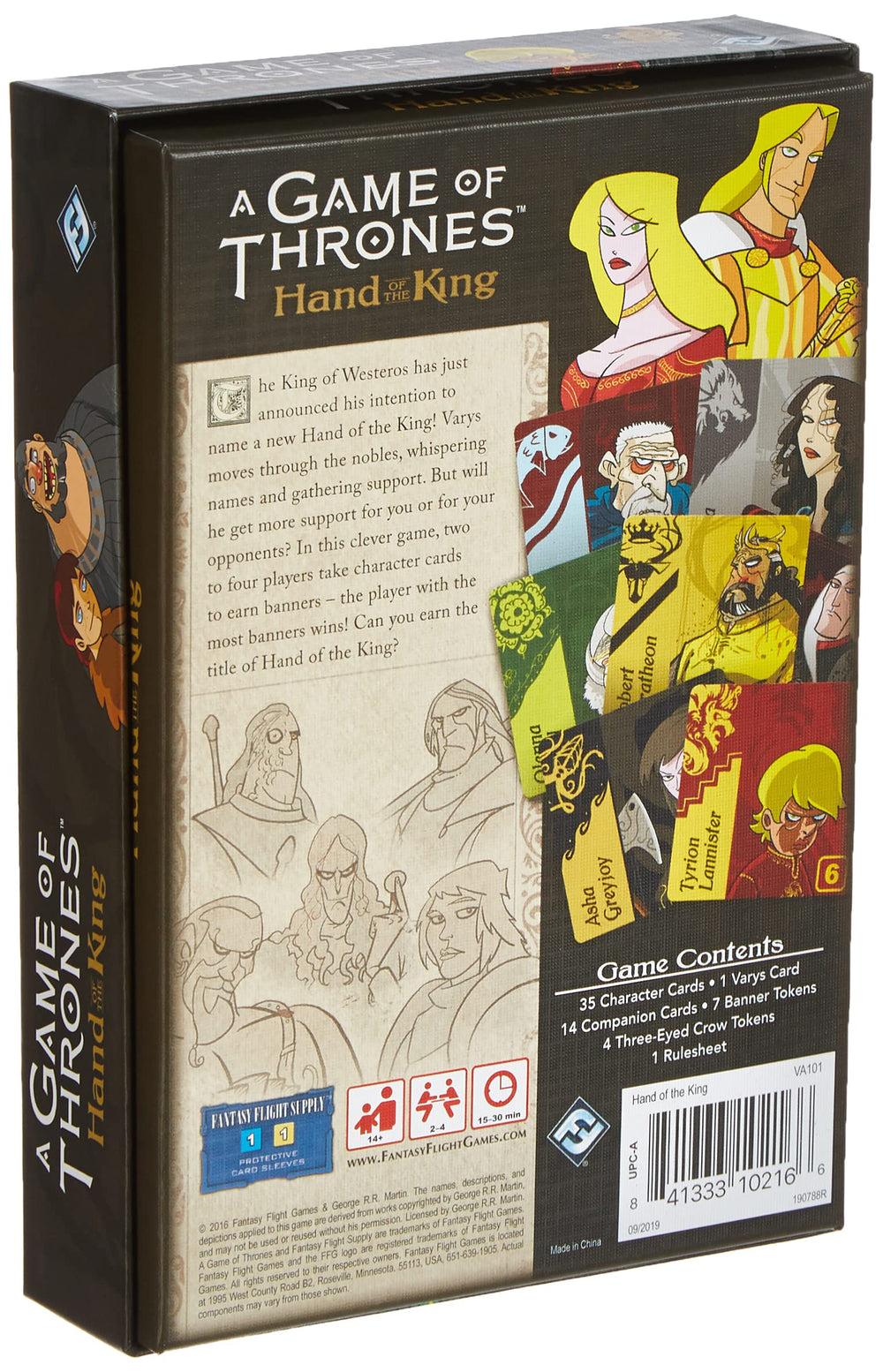 Fantasy Flight Games Hand of the King house influence moment enables smart alliances.