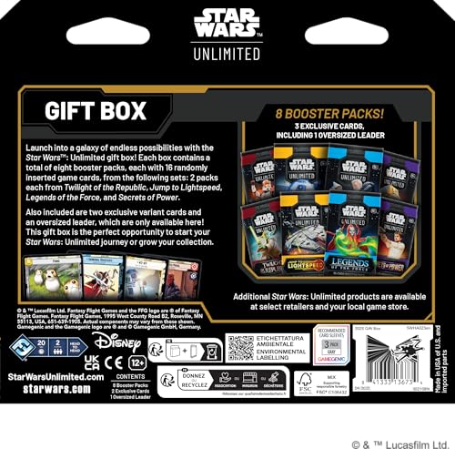Fantasy Flight Games Star Wars Unlimited Gift Box exclusive variant cards add collectible value