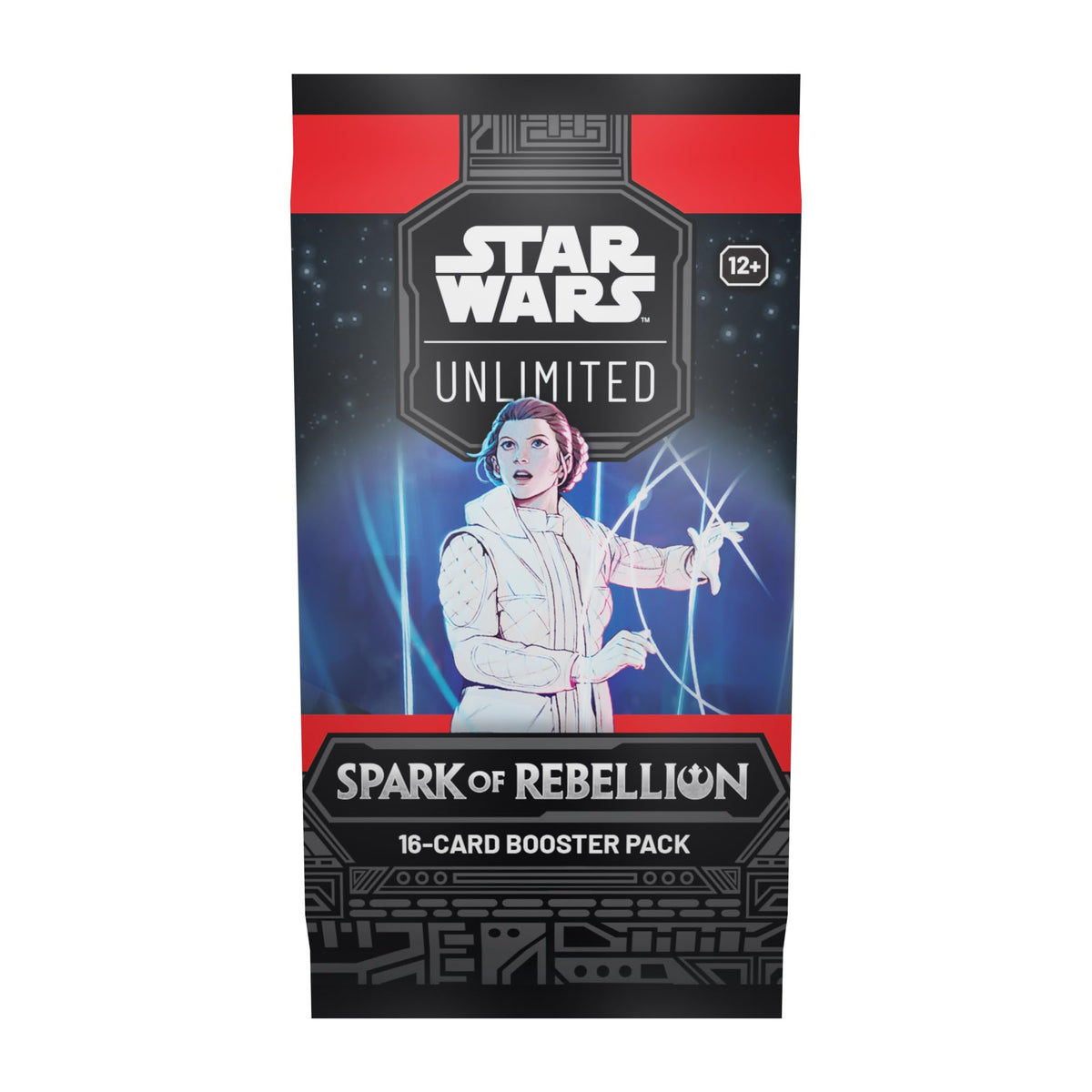Fantasy Flight Games Star Wars Unlimited Spark of Rebellion booster pack front artwork for quick deck expansion.