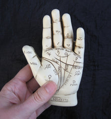 Fantasy Gifts compact palmistry kit; 5-inch hand model for on-the-go learning