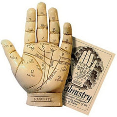 Fantasy Gifts palmistry hand model; detailed resin sculpture for palmistry practice at home