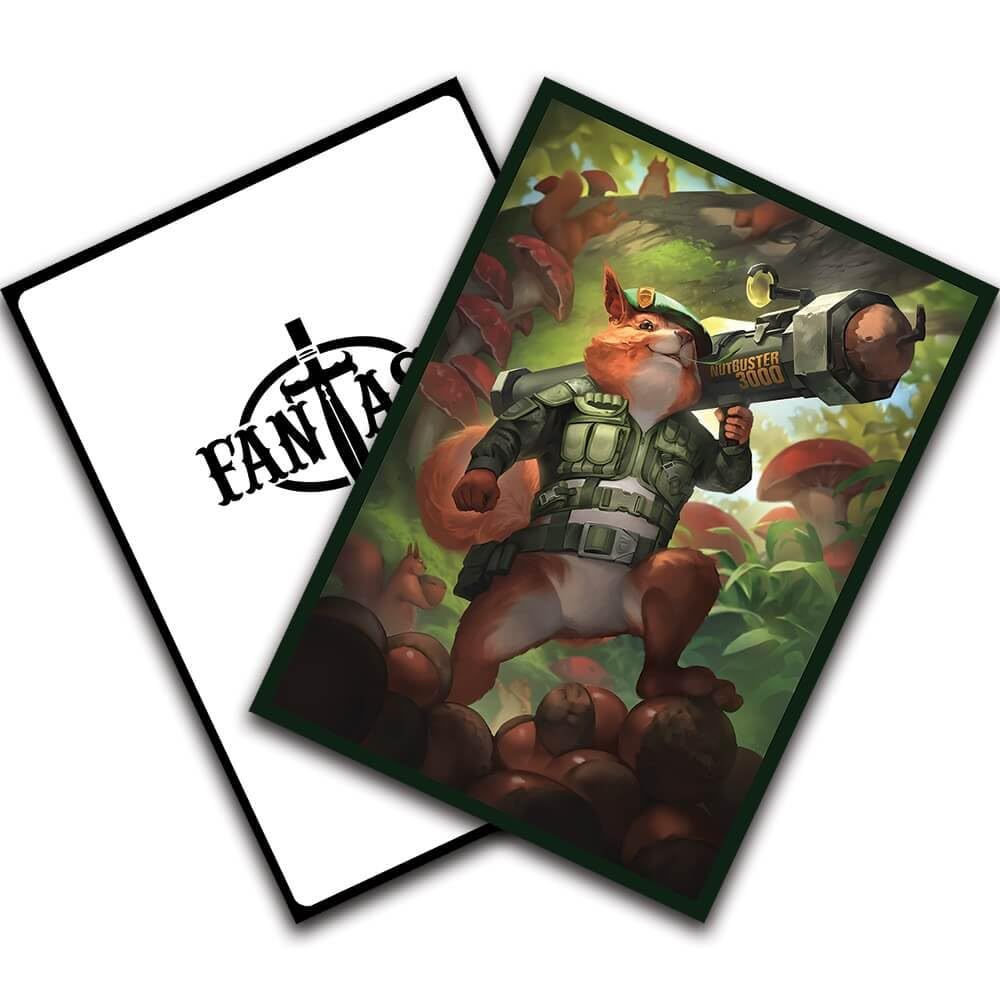 Fantasy North Acorn Commander sleeves crystal-front display cards vividly while guarding them.