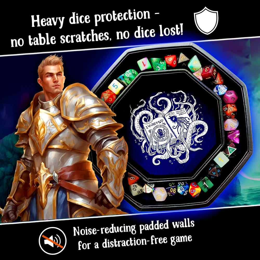 Fantasydice eco-friendly vegan leather tray protecting tables during play