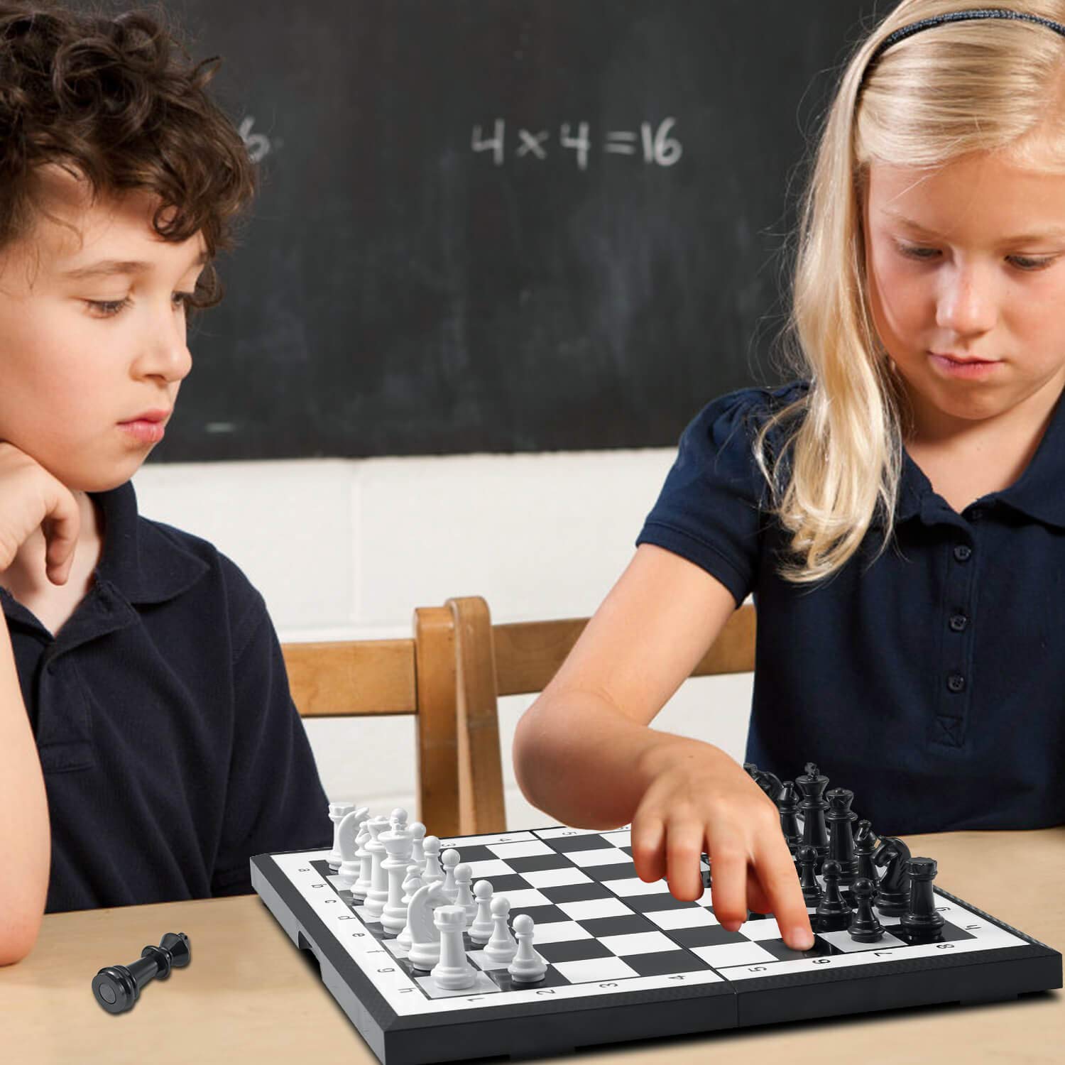 FanVince magnetic surface keeps pieces steady during windy outdoor play.