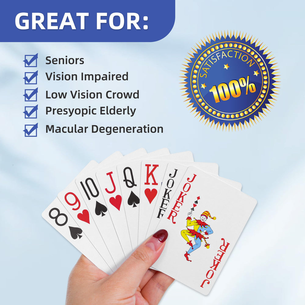Fanwer big-faced numbers card improves readability during play
