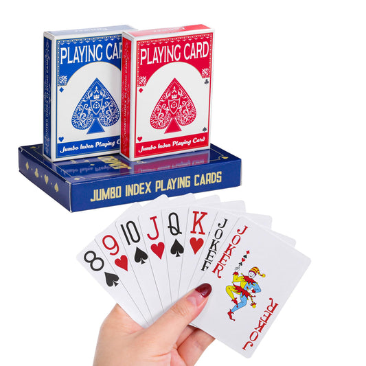 Fanwer large-print deck of 52 cards enhances visibility for seniors