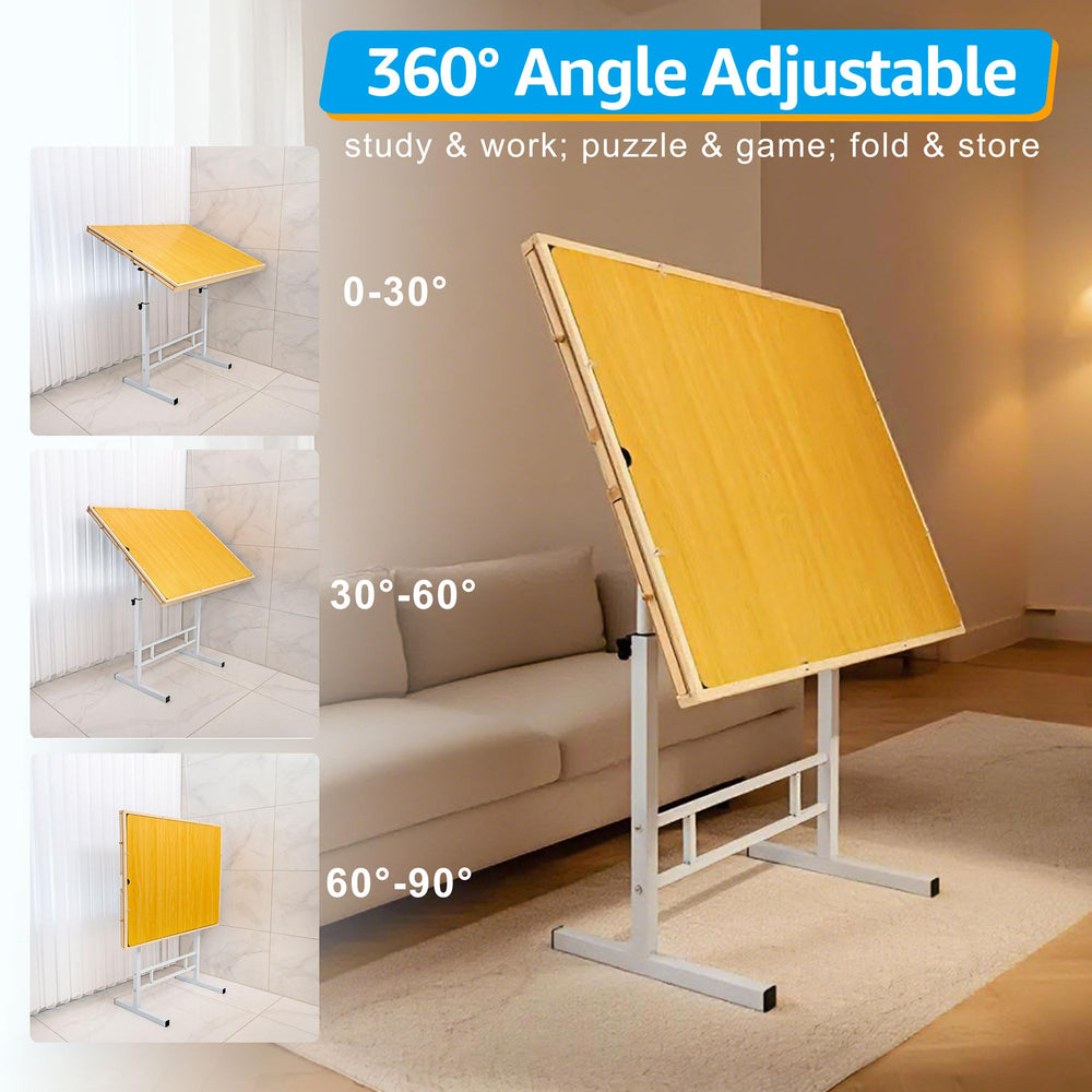 Fanwer puzzle table drawers stay secure with magnets.