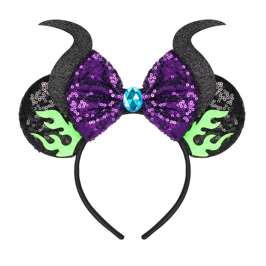 FANYITY Mouse Ears Headband with sequins, ideal for parties and cosplay.