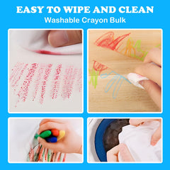 FANYUETIAN Peanut Crayons washable from skin, clothes, walls after play.