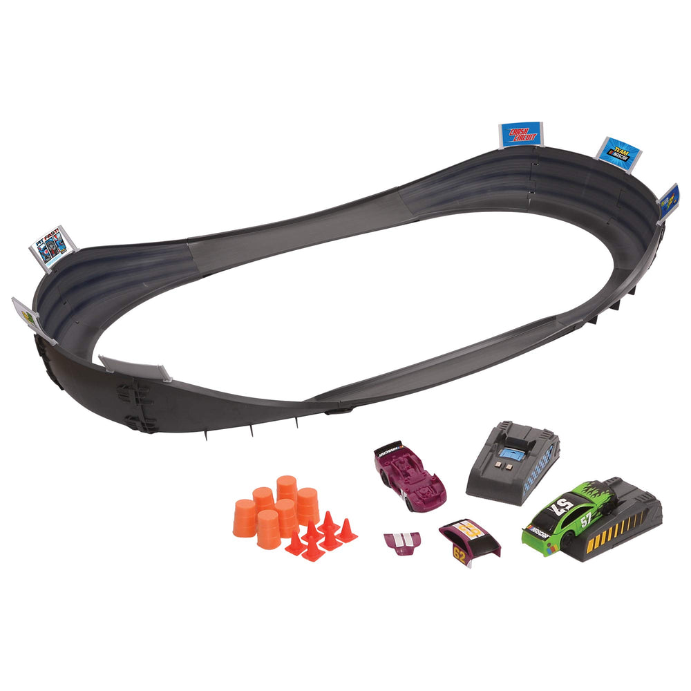 Far Out Toys NASCAR Crash Circuit Short Track assembled for fast, action-packed racing fun.