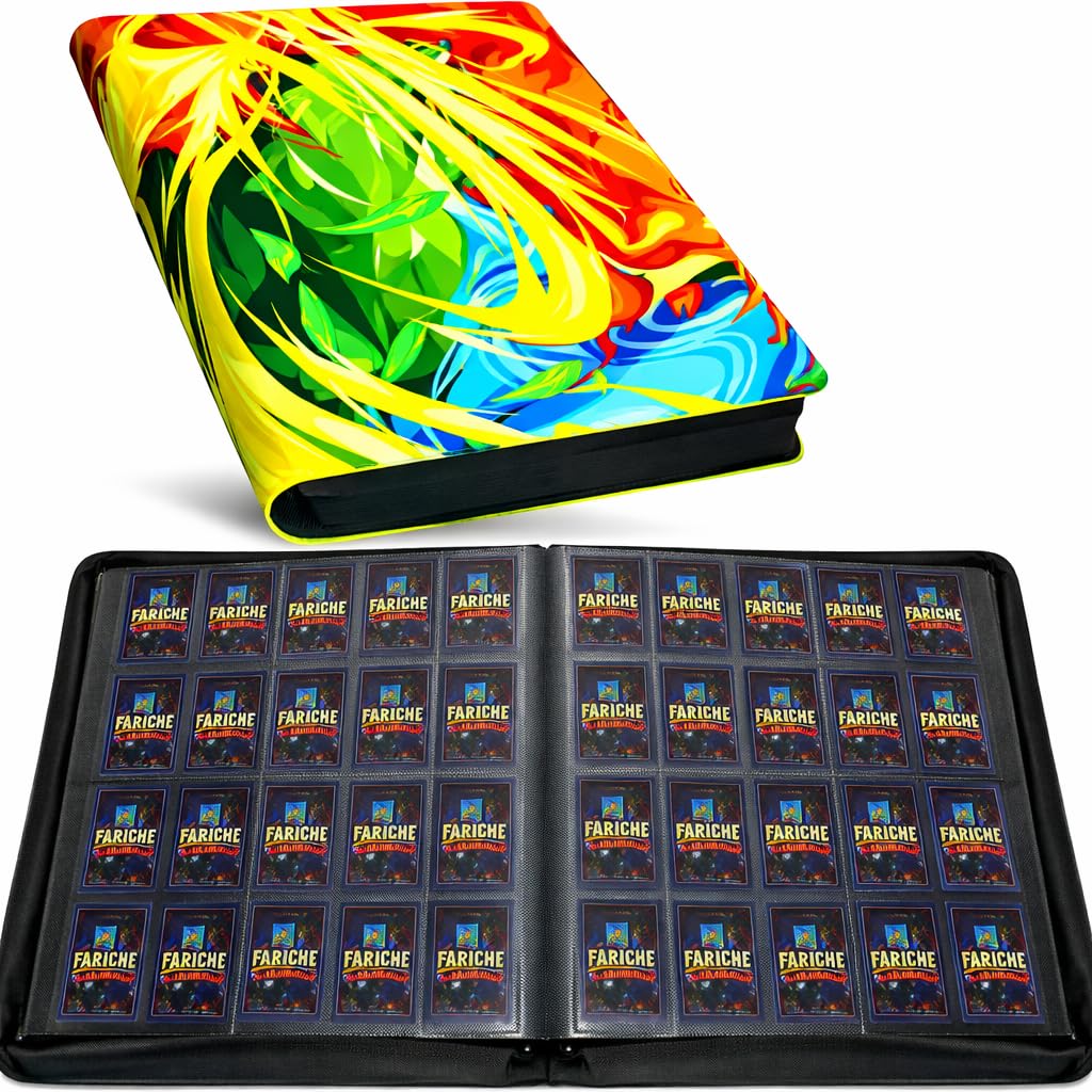 FARICHE 20-pocket card binder cover with premium waterproof protection for cards