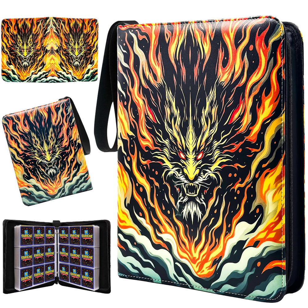 FARICHE Trading Card Binder front cover with mosaic design for stylish display and protection.