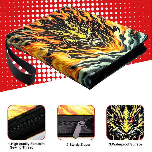 FARICHE Trading Card Binder open pages reveal 9-pocket layout for easy viewing.