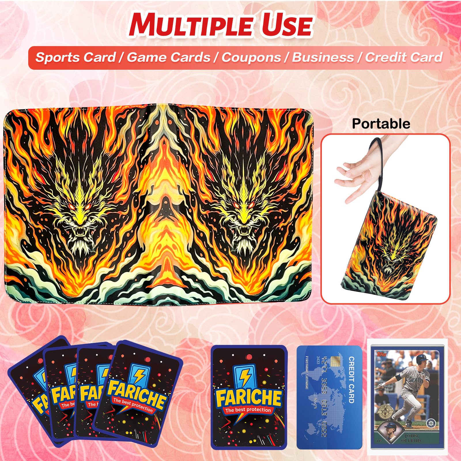 FARICHE waterproof surface helps guard cards from moisture and dust.