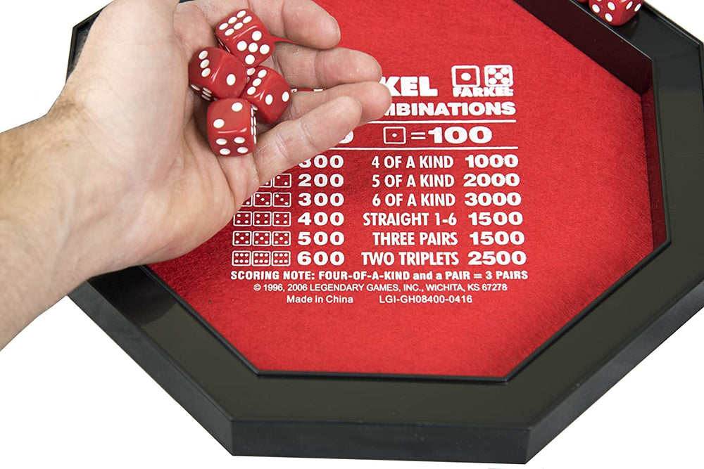 Farkel instruction card for quick rules and smooth setup
