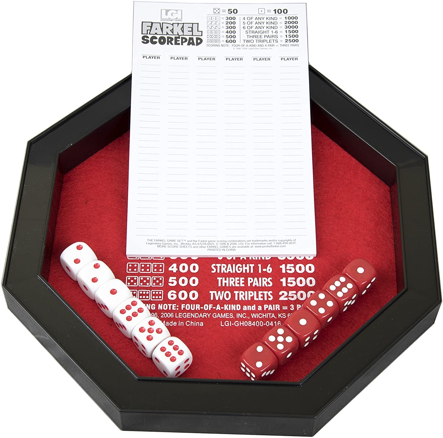 Farkel scorepad with 40 pages to track rounds and scores