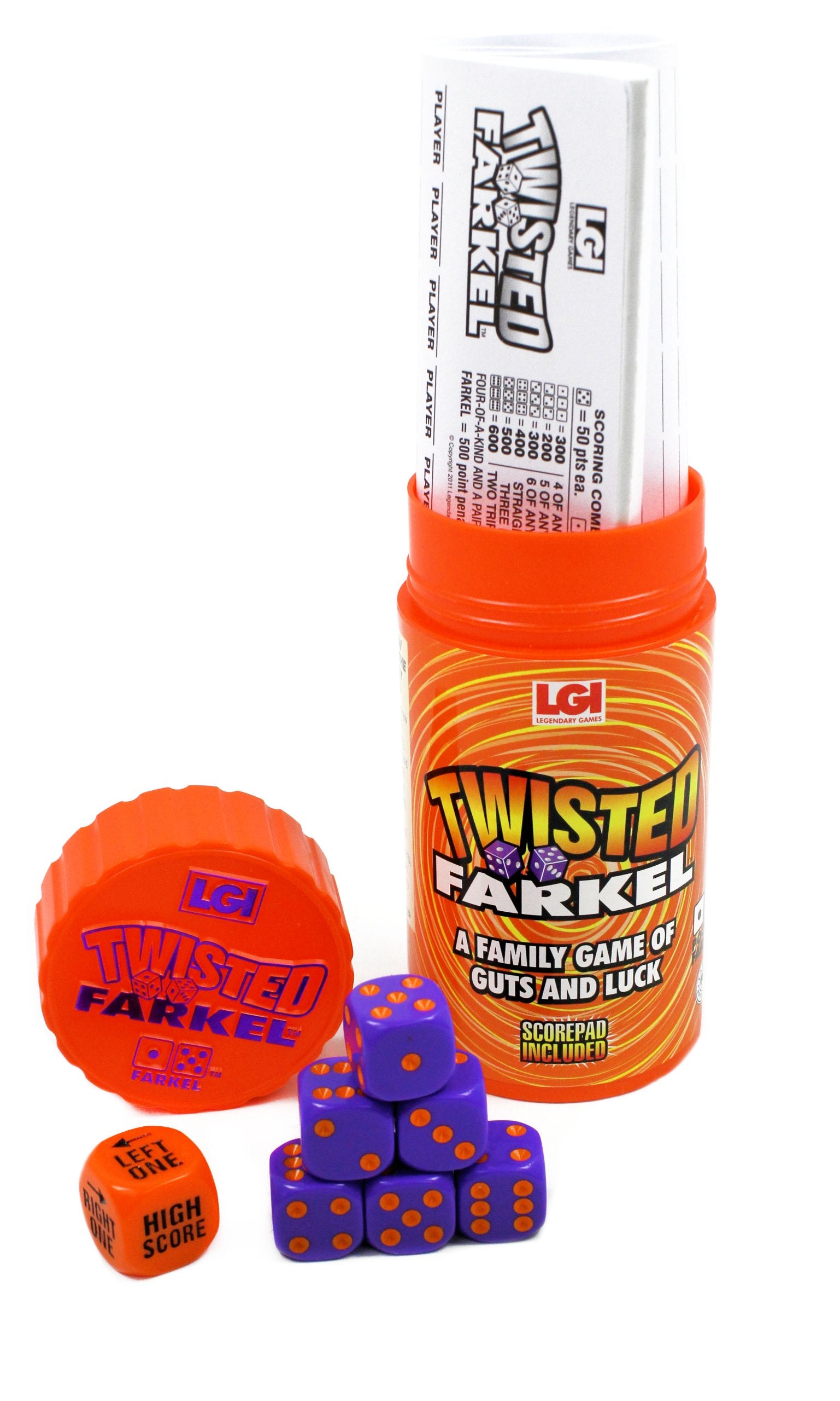 Farkel Twisted Dice gift-pack packaging for gifting and storage