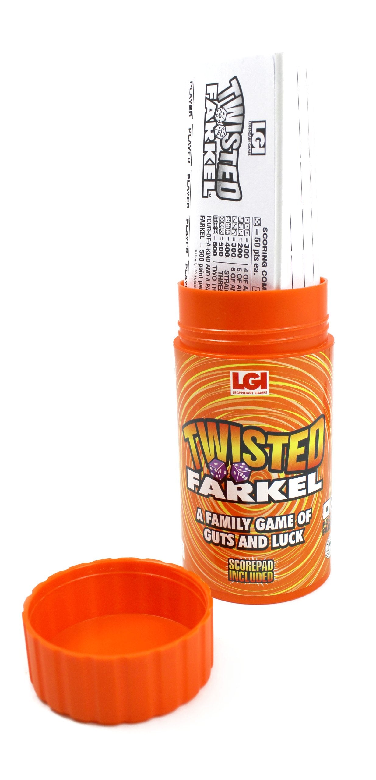Farkel Twisted Dice set with six dice for quick setup