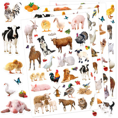 Farm Animals Stickers cow design for water bottle decoration and easy peeling