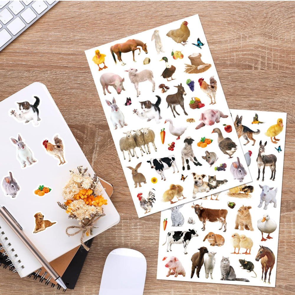 Farm Animals Stickers dog design adds color to gift wrap
