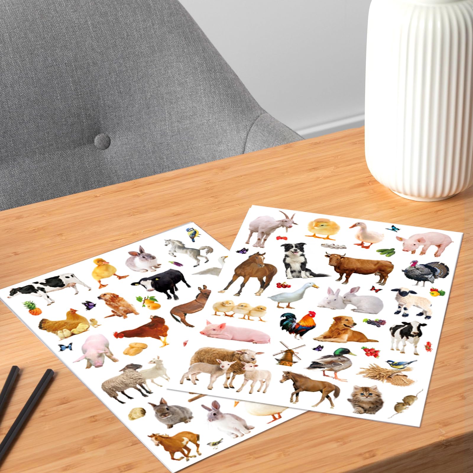 Farm Animals Stickers variety designs assortment for kids projects