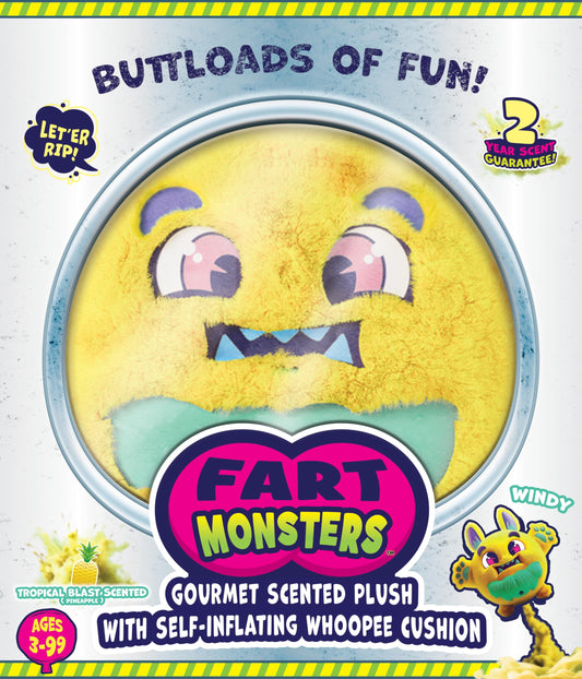 Windy the 16-inch Fart Monsters plush, ready for imaginative play.