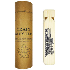 Fartime wooden train whistle in gift box ideal for party favors