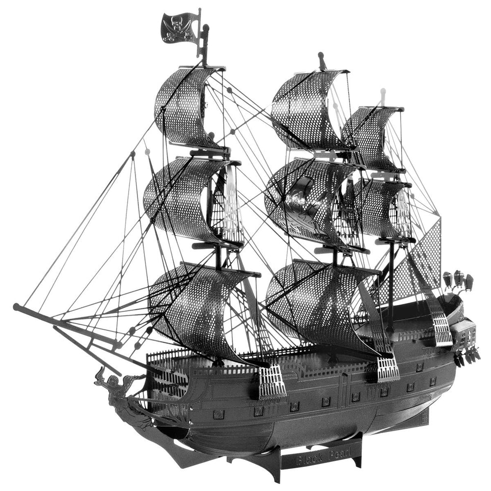 Fascinations Metal Earth Black Pearl assembly: glue-free ship-building experience for quick completion
