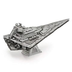 Fascinations Metal Earth Destroyer Imperial Star Wars dimensions show a compact display when completed.