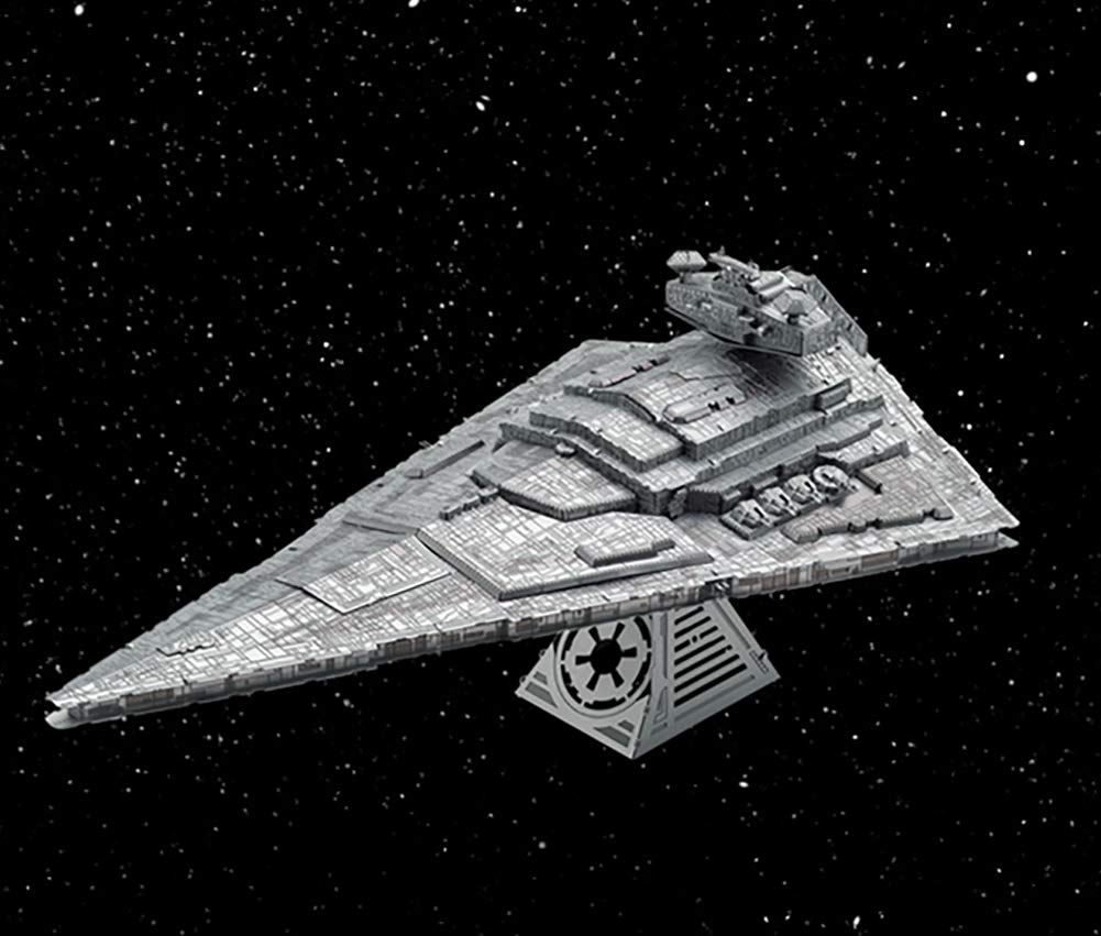 Fascinations Metal Earth Destroyer Imperial Star Wars metal sheets ready for precise cutting and folding.
