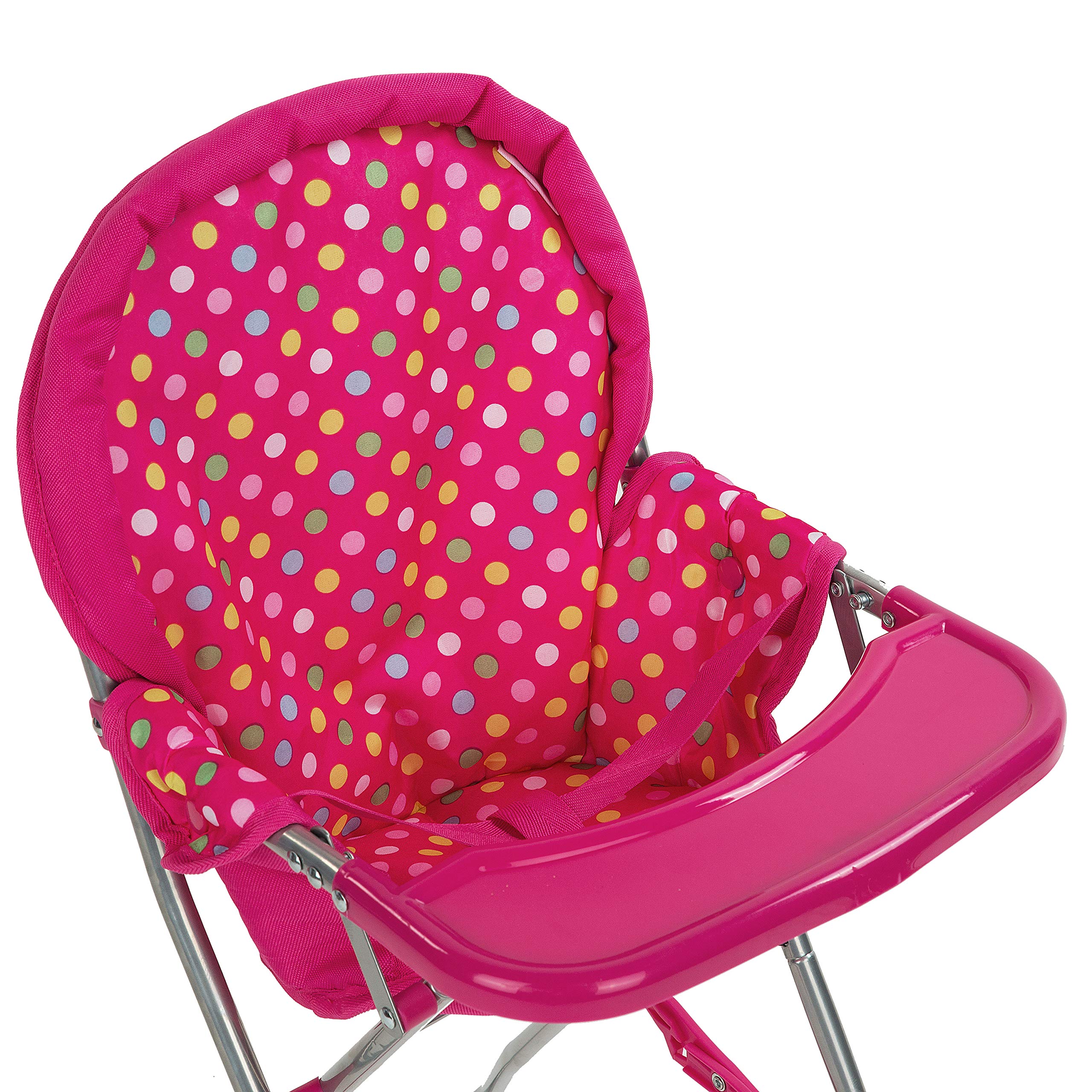 Fash N Kolor pink chair fits 18-inch dolls for versatile storytelling