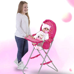 Fash N Kolor pink high chair uses durable, baby-friendly materials for long-lasting play