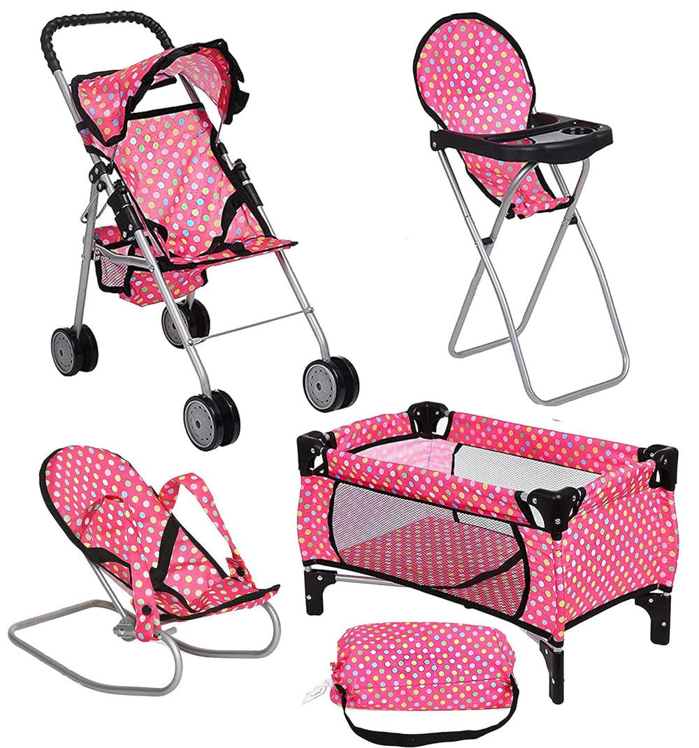 Fash N Kolor doll play set stroller for convenient on-the-go pretend play
