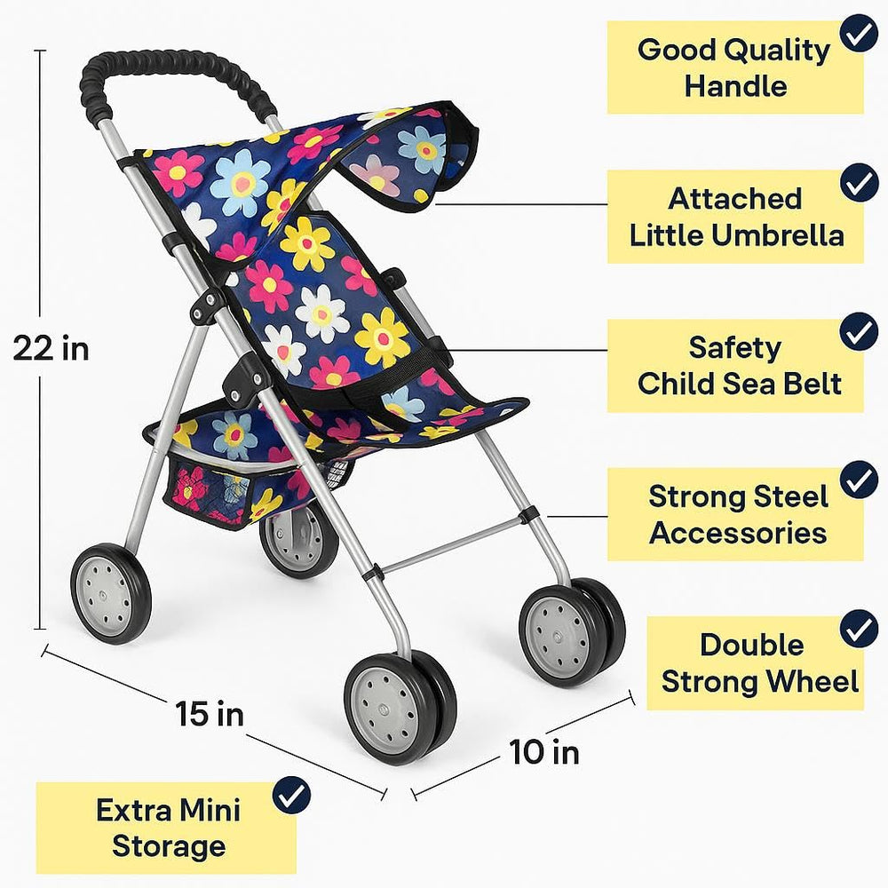 Fits dolls up to 18 inches for versatile pretend play.