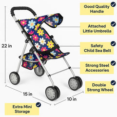 Fits dolls up to 18 inches for versatile pretend play.