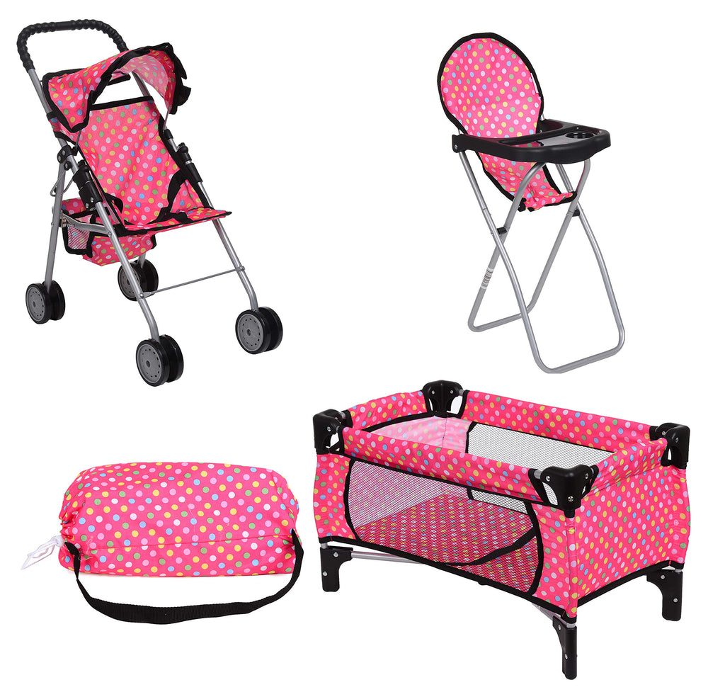 Fash N Kolor doll stroller pink for imaginative play