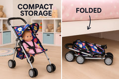 Fash N Kolor stroller with soft grip handle is easy for little hands.