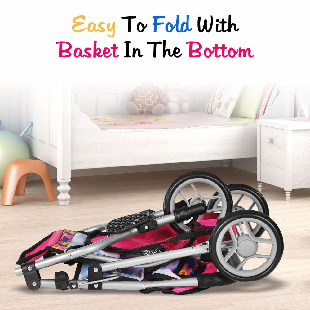 Fash N Kolor doll stroller steel frame provides durability in everyday pretend sessions