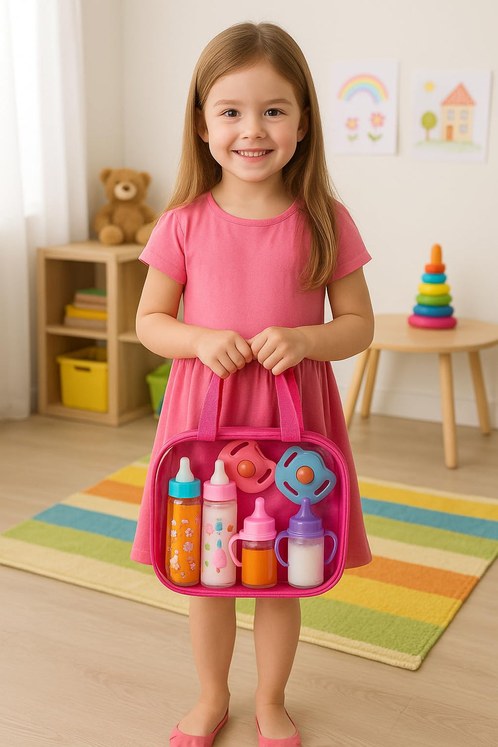 fash n kolor My Sweet Baby Feeding Set bottle pair for realistic pretend feeding