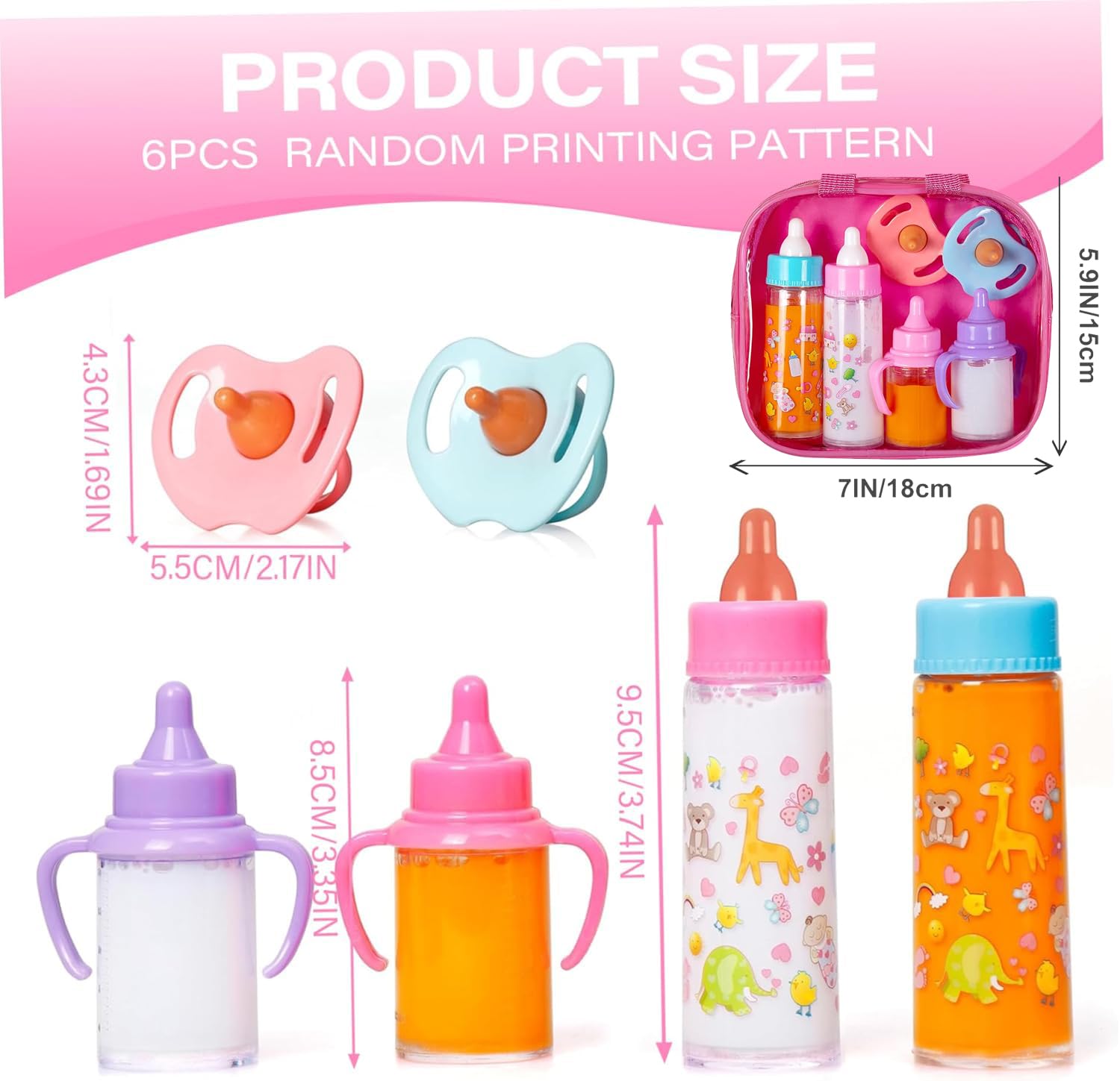 fash n kolor My Sweet Baby Feeding Set transparent bag easy storage and organization